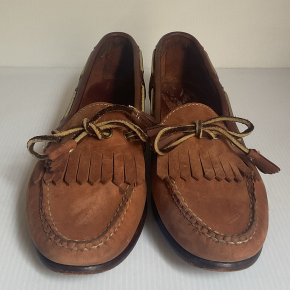 Vintage Cole Haan Brown Leather Loafers Moc Toe Women’s Size 9 Classic - Picture 5 of 7